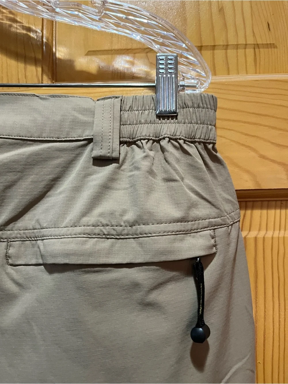 Men's Tan Cargo Utility Pants with Adjustable Waist